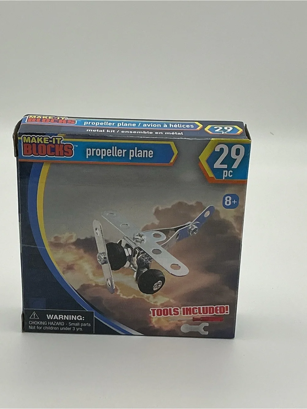 Lot of 2- Make-it Blocks Propeller Plane 29 pc. & Crane 48 pc. - New in Box